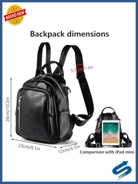 PU Leather 3-in-1 Mini Backpack Purse for Women main image 4